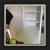 Desktop and shelving.