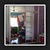 Right side long hanging and shelf tower unit.