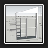 3D CAD Design for client. Robe to incorporate study / office on end of robe.