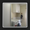 Client asked if we could also do a laundry cabinet above the tub.