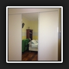 Queen3(3) - Finished Product. 1 x Mirror Door & 2 x White Panel Doors in White Frame.