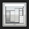 3D CAD Design for quotation purposes. We used a split height top shelf with splayed dividers.
