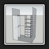 WIR1(4.1) 3D CAD design for hers. She needed shelves for shoes.
